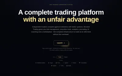 Boosted Trading: Customizable trading-workspace overview.