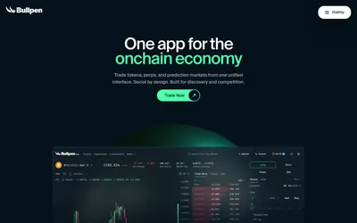 Bullpen: Multi-asset interface shown in the provider’s product overview.