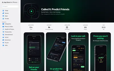 Called It — App Store listing and provider phone previews