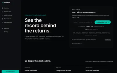 Convexly: Wallet search and portfolio-analysis entry point.