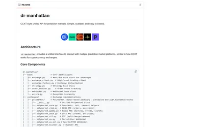 dr-manhattan: Unified exchange interface and adapter architecture.