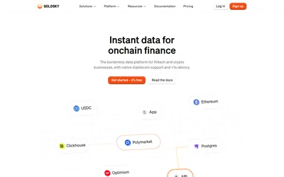 Goldsky: On-chain data platform and delivery destinations.