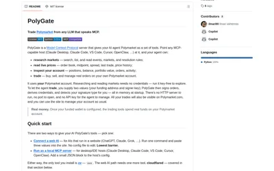 Polygate: Research and account tool scope with connection options.