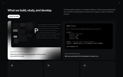 Polymarket Institute — What we build, study, and develop