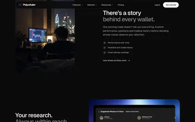 Polywhaler: Provider preview of wallet research and suggested traders.