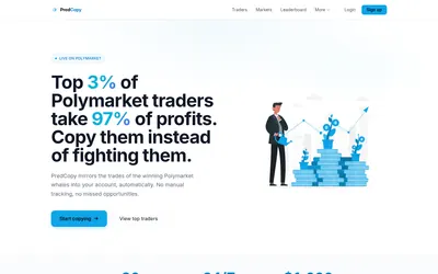 PredCopy: Copy-trading product and trader-discovery entry point.