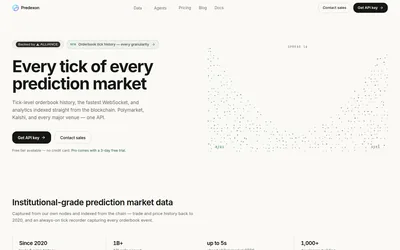 Predexon: Tick history, streaming and analytics product overview.