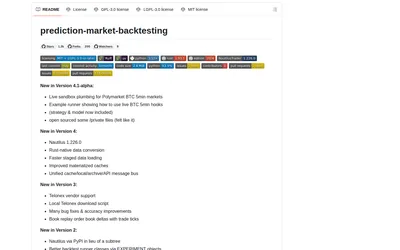 prediction-market-backtesting: Framework overview and release capabilities.