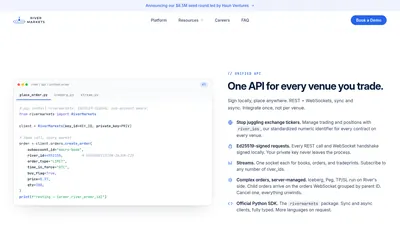 River Markets — One API for every venue you trade.