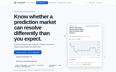 Scanverity: Resolution-risk analyzer entry point and public example.