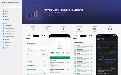 Mirror — App Store listing and provider phone previews