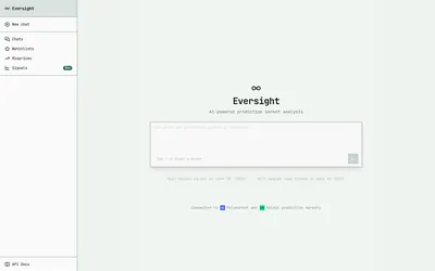 Eversight and Signals APIs: Eversight research composer and market attachment entry point.