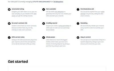 UMA rocks: Delegation features and wallet connection entry point.