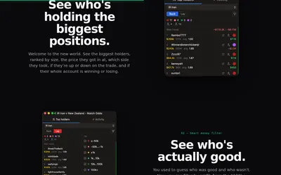 Traderline: Official Sonar product demo: top holders and wallet filtering.