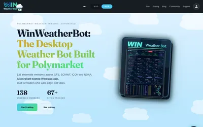 WinWeatherBot: Provider preview of the Windows weather-trading desktop application.