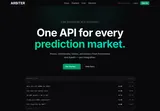 ARBITER: Unified data API entry page and sample market view.