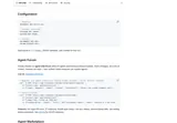 CloddsBot: Configuration example and related agent-service interfaces.