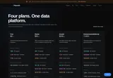 Polynode: API plan comparison with monthly allowances and included services.
