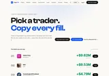 CopyTrail: Trader selection and paper-copy entry points.