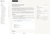 Adanos Market Sentiment API: API authentication and quick-start documentation.
