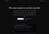 Crosswire: Prediction-market API and request example.