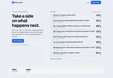 Macropredict: Event-contract discovery and live probability cards.