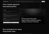 Polydata: Discovery, wallet analysis and execution workspace preview.