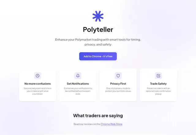 Polyteller: Browser-extension features and installation entry point.