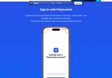 Share: Provider demonstration of signing in with a Polymarket account.