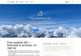Open-Meteo: Weather API overview and example query.