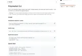 Polymarket CLI: Official CLI installation and public market examples.