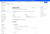 Polymarket Python SDK: Official Python SDK installation and quickstart.