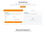 PolyRouter: Interactive Markets API tester before a request is submitted.