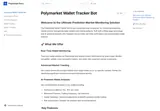 PolyScope Bot: Wallet and market-monitoring documentation.