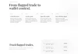 PolyTrack: Flagged-trade workflow and provider preview of trade context.