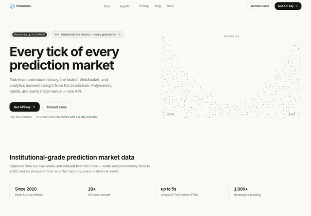 Predexon: Tick history, streaming and analytics product overview.