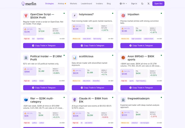 Merlin — OpenClaw Script — $500K Profit