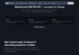 METAR.ws: Metar Ws — WebSocket METAR API — connect in 3 lines