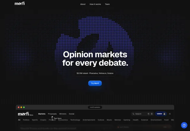 Morfi Markets — product overview