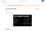 Polymarket Radar — Chrome store listing and provider interface preview