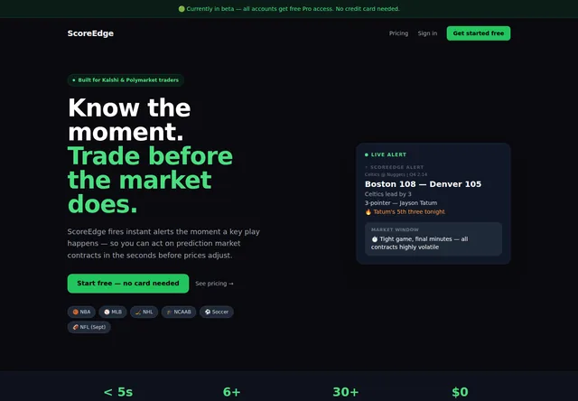 Scoreedge — product overview