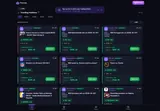 Polyman: Trending positions with market prices and quick-buy entry points.