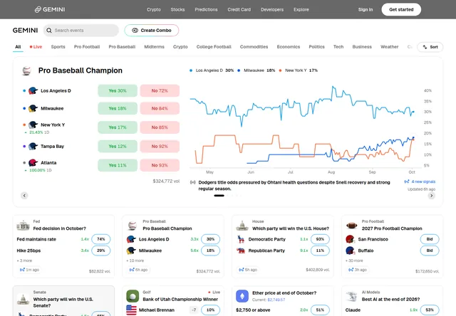 Gemini Predictions — market overview