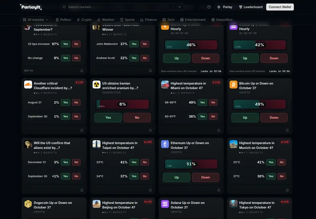 ParlayIt — market selection grid