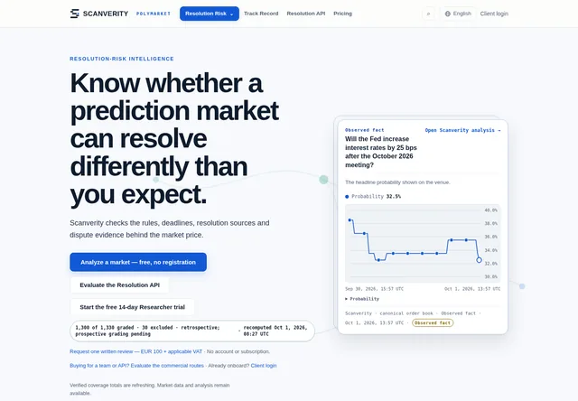 Scanverity: Resolution-risk analyzer entry point and public example.