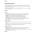 Struct Polymarket Explorer repository: Explorer page types and analytics features.