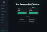 TrueOdds: Monthly and annual subscription prices and included research tools.
